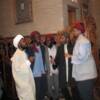 Les freres du Senegal performant un chant religieux a la Mosquee.